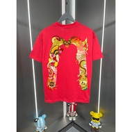 EVISU/Fushen/2026 Round Neck Short-Sleeved T-Shirt Couple Style Men Style Casual Original Design Spo