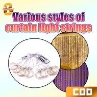 3x3M 300LED Rainbow Curtain Lights, 8 Modes Remote Control USB Powered Fairy String for Wall Window