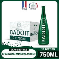 Badoit Sparkling Natural Mineral Water Glass Bottle 12 x 750ml case