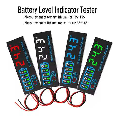 DC7-40V Battery Level Indicator 12V 24V 36V 48V Acid/Lipo Lithium Battery Capacity Board Voltage Bat