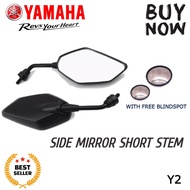 YAMAHA SIGHT | MOTORCYCLE YAMAHA SIDE MIRROR SHORT STEM WITH FREE BLINSPOT |
