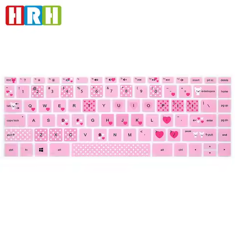 HRH Silicone Keyboard Cover Skin for HP 14 inch Laptop Keyboard Cover/for HP Pavilion x360 Keyboard 