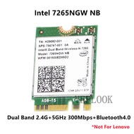 7265NB 7265NGW NB 2.4G/5Ghz WiFi 300Mbps BT4.0 M.2 Wifi Card
