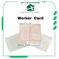 worker card /bill card /record card 31days