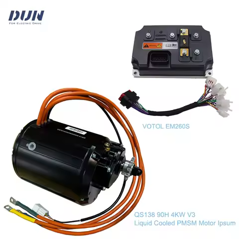 QS138 V3 90H 4000W Liquid Cooled PMSM Motor With Reduction Gears Box,Better Temperature Resistance w