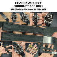สายนาฬิกาแบบยางสีสันสดใส Cut Strap FKM Rubber สำหรับ Tudor BB58 หลากสี