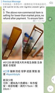 新淨意大利木框全身鏡 全身鏡架 衣帽架