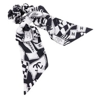 【日本直送】香奈兒 CHANEL 緞帶髮圈 其他飾品 COCO 標誌 絲綢 黑/白 緞帶 女性【二手】