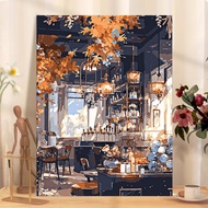 【ORFON】40×50cm canvas painting/paint by number/Dream Store/café/diy painting/living room decoration