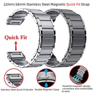 22mm 26mm High Quality Stainless Steel Watchband Magnetic Band Quick Fit Strap For Garmin Fenix 7 7X 6 6X Pro 5 5X Plus 3 HR 2 Approach S70 47mm S62 S60