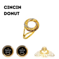 MydoraGold Cincin Fesyen Series | Cincin Donut Fashion Emas 916 [916 Gold Ring] Jewellery Ring