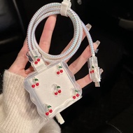 OPPO Charger Head Protector Cherry Wavy Edges Decorated With Old Straps To Look New. Data Cable Prot