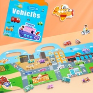 Vansjava- Children's Magnetic Book/Magnetic Sticker Book/Magnetic Book/Reusable Sticker Book/Magnetic Sticker Book