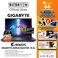 Gigabyte AORUS Master 18 AI Gaming Laptop — RTX5080 - 18" Mini LED 240Hz - Intel Core Ultra 9 Proces