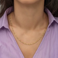 BAC GOLD TWISTED CHAIN 18K Saudi Gold Original Vermeil Gold High Quality Necklace Fashion Accessorie
