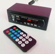 Rakitan Mp3 USB FM Bluetooth Player +Amplifier Stereo DC 12V Mini Box