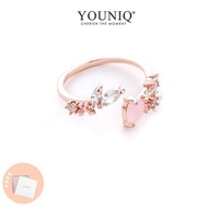 YOUNIQ Open Pink Heart Adjustable Ring