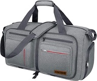 55L Travel Duffel Bag, Foldable Weekender Bag with Shoes Compartment for Men Women Water-proof & Tea