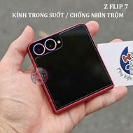 Transparent / anti-peeping outer screen tempered glass for Galaxy Z Flip 7