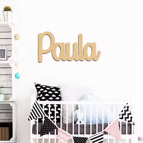 1 PC Durable Paula example Customized Name Wooden Sign Wooden Plaque Laser-Cut Sign Handcrafted with