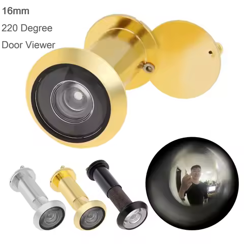 16mm 220 Degree Door Viewer for 1.57 inch to 2.36 inch Door Thickness with Rotating Privacy Cover, S