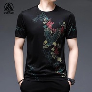 เสื้อยืดกีฬาลำลองฤดูร้อนสำหรับผู้ชายเสื้อยืดเข้ารูปแขนสั้นเสื้อเสื้อผ้าทางการแห้งเร็วสำหรับผู้ชาย