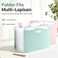 Standing File A4 F4 File Folder Document Bag 13-Compartment Document File Bag Desktop File Organizer
