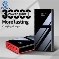 KKSKY Power Bank พาวเวอร์แบงค์ ความจุ 30000mAh ของแท้ 100% LED LCD With Flash Light Power Bank ถือง่