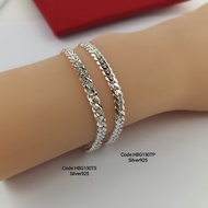 Factory Direct #HBG130 Curb Bracelet-925 Sterling Silver (Bangle Dunhill/Bangle Stamping) Original S