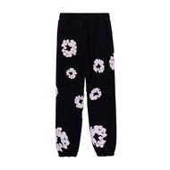 Women Sweatpants Elastic Waist Adjustable Drawstring Women Joggers Floral Print Athletic Casual Trou