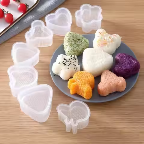 8Pcs Sushi Mold Rice Ball Molds Press Sushi Maker Triangle Mould Japanese Onigiri Rice Ball Bento Ga