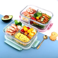 Ideame Glass Lunch Box/ 1000ml Spill-Proof Lunch Box / Glass Lunch Box Set/ Glass Lunch Box 2 & 3 Di