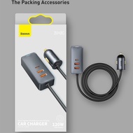 Baseus CCBT-A0G 4-port extension charger share together access car charger 120W