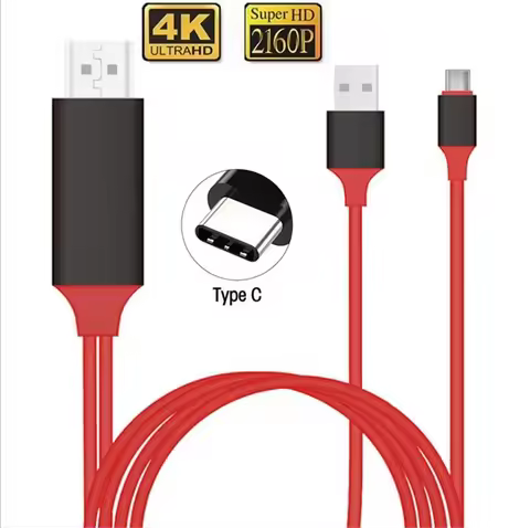2M Type-C to HDMI For iphone 15 16 to HDMI Digital HDTV Converter Cable Type C Phone HDTV AV Adapter