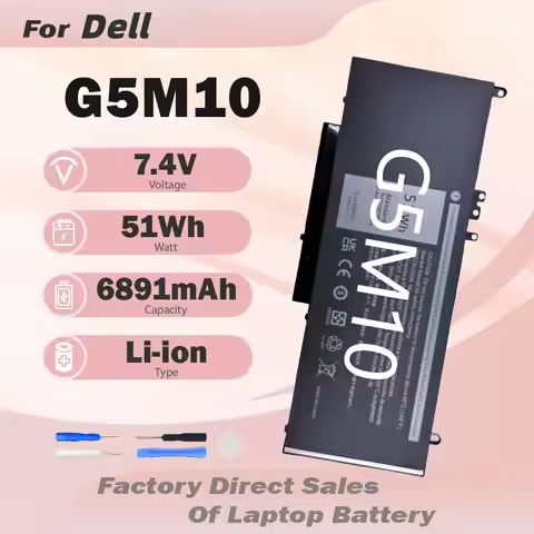 G5M10 51Wh Laptop Battery For Dell Latitude E5250 E5450 E5550 P48G001 Series 7.4V WYJC2 0WYJC2 8V5GX