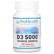 ProHealth Longevity, D3 5000, 125 mcg (5000 IU), 100 Capsules