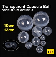 10cm 12cm Transparent Plastic Ball Capsule Ball Round Ball for Lucky Draw Vending Machine Lucky Draw