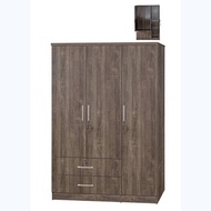 Brown 3 Door Wardrobe / Swing Door Cabinet / Cloth Storage Cabinet / Almari Kayu / Almari Baju H1815 W1200 D470MM