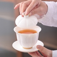 (MOC TEA) Translucent Bach Dinh white porcelain Khai cup 145 ml
