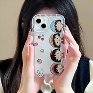 transparent Photo frame airbag case for iphone 14promax 11 13 12 7Plus X XS Max cute Maruko cover