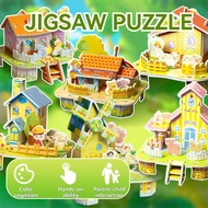 Early Toys Building Blocks House Puzzle Educational 3D Toys Kids