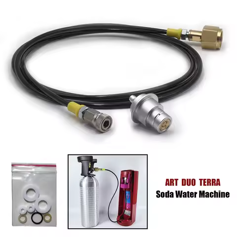 Soda Water Maker sodastream Terra DUO Art CO2 Tank Cylinder Adapter Kit W21.8-14 G3/4 CGA320 Quick D