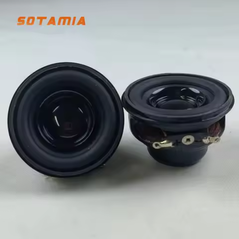 SOTAMIA 2Pcs 1.5 Inch Mini Speaker Subwoofer 40mm 4 Ohm 6W Audio Sound Music Bass Loudspeaker Home T