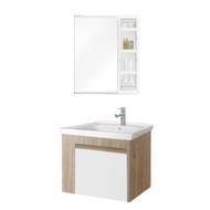 [特價]【洗樂適衛浴】60cm不鏽鋼浴櫃組+日式單面鏡櫃套組