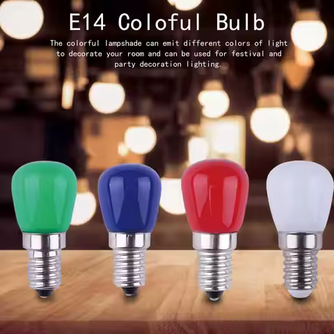 E14 LED Small Screw Bulb 3W 220V Colorful Decorative Fridge Light Table Lamp Bulb LED Color Decorati