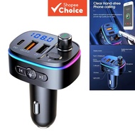 64W Super Fast Car Charger & Bluetooth 5.3 FM Transmitter | 4 Port USB PD Adapter for Huawei OPPO On