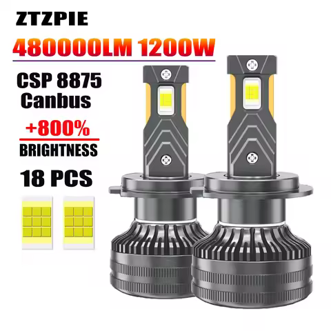 ZTZPIE 6000K HB3 HB4 9005 9006 H1 H7 H4 H11 H8 9012 Bulb Canbus Led Lamp CSP 8775 Power Car Headligh
