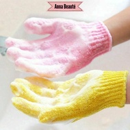 READY STOCK 🔥1pcs Bath glove scrub/body scrubber glove/exfoliating glove scrub+FREE GIFT 🎁