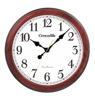 Crocodile 48.5 x 5.4 cm Classic Retro Sweep Movement Wooden Pattern No Tick Tock Noise Standard Roun