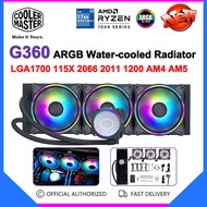 คูลเลอร์น้ำเย็น ArBB G360 Master เย็นหม้อน้ำ MASTER ML360ของเหลวลวงตา CPU ของเหลวพัดลมทำความเย็น120มม. 115X LGA1700 2066 2011 1200 AM5 AM4